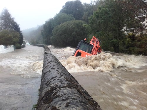 Laxey Floods - 1 October 2019.  Photo provided by Department of Infrastructure.